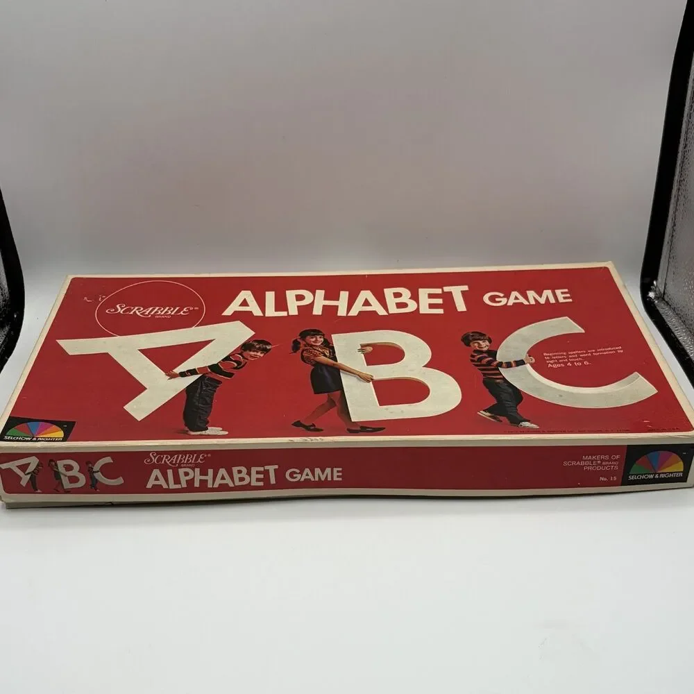 Vintage 1972 Scrabble Alphabet Game - COMPLETE